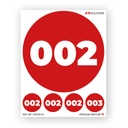 [444020150] ID Stickers (Rood)