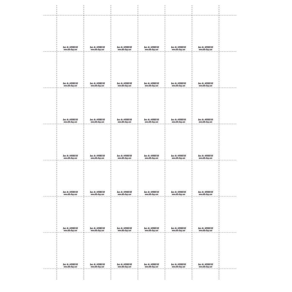 Labels Inserts voor sleutelhanger van acrylglas 50 x 40 mm x126