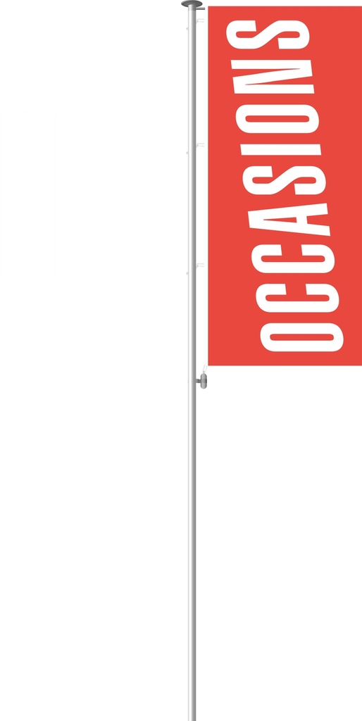 Occasion vlag 300 x 120 cm - Schets Rood