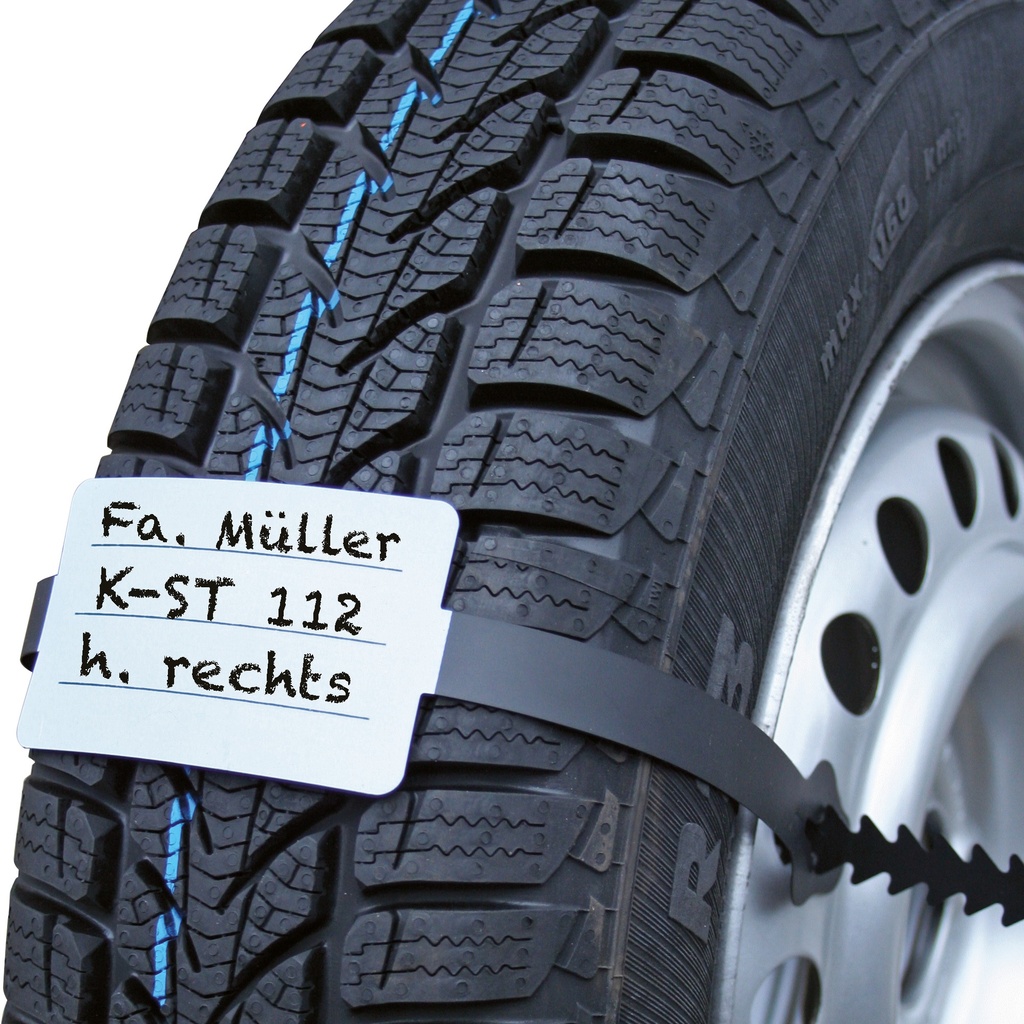 Etiquettes de pneus en PVC x100