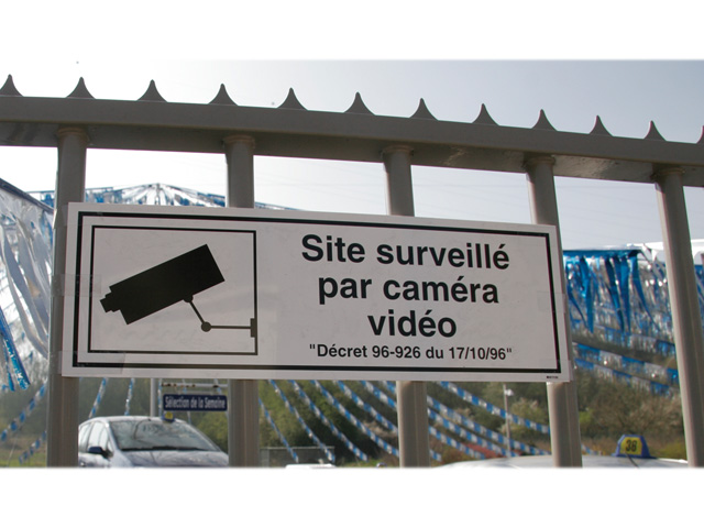 Plaat in PVC Camerabewaking Franstalig