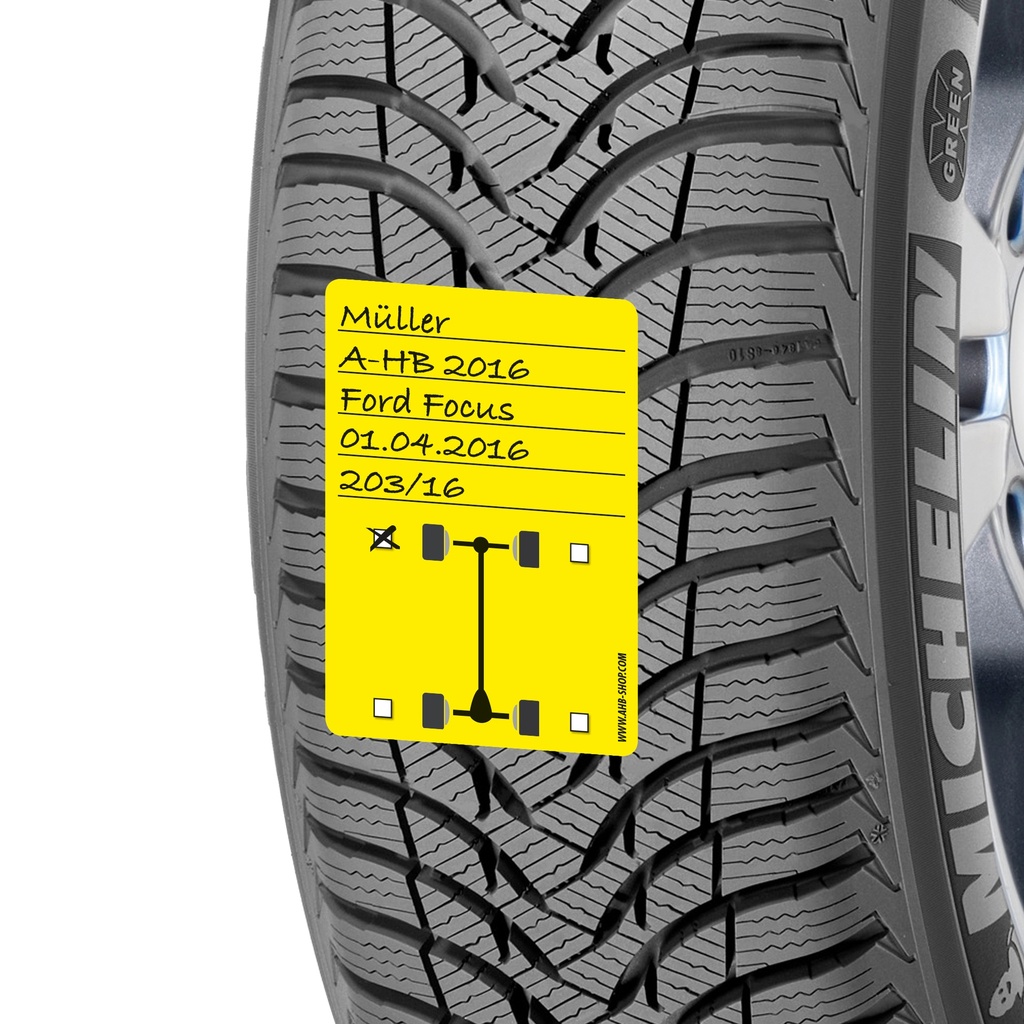 Etiquettes adhésives A7 pour pneus x250