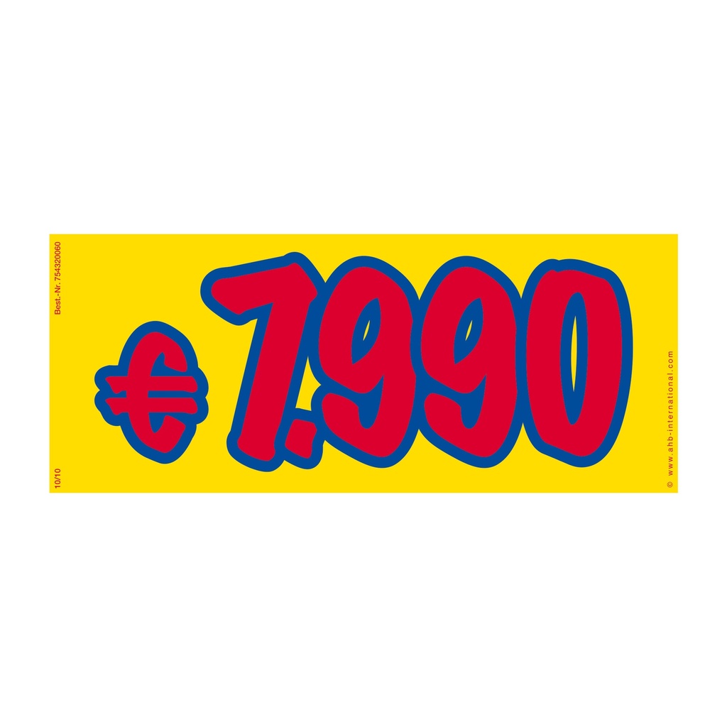 Sticker Prijs Giallo € 7990 - 34 x 14 cm