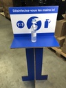 Desinfectie station in stevig karton - FR