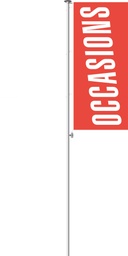 [333014RFR] Occasion vlag 300 x 120 cm - Schets Rood