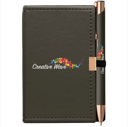Handig notitieboek en pen met opdruk in full colour
