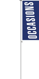 [333014BFR] Occasion vlag 300 x 120 cm - Schets Blauw