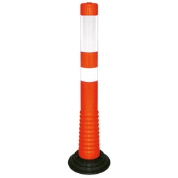 [334200190] Poteau de signalisation 75cm &quot;Elasto&quot; à coller - Orange/Blanc