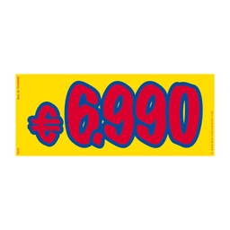[754320050] Sticker Prijs Giallo € 6990 - 34 x 14 cm