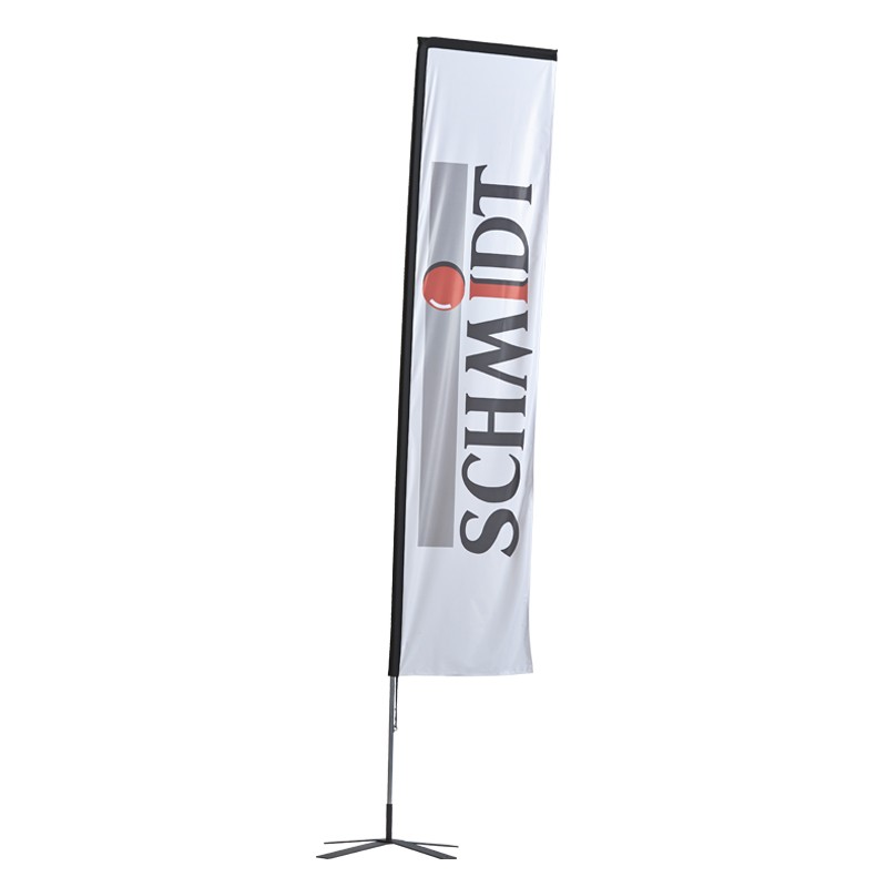 Beach flag 370 x 85 cm avec marquage personnalisé