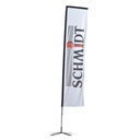 Beach flag 370 x 85 cm avec marquage personnalisé