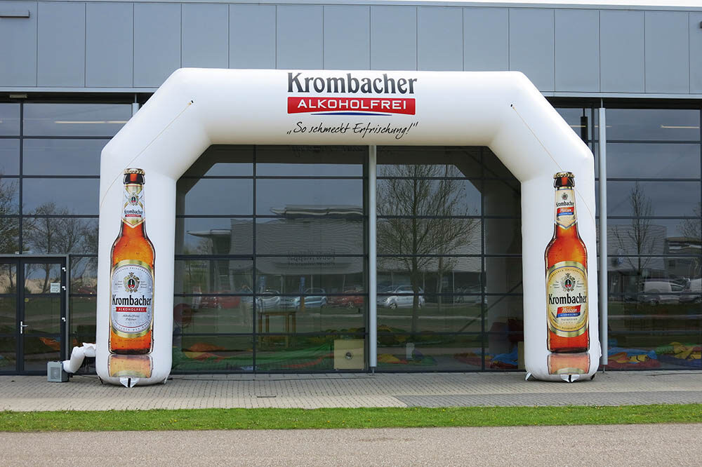 Arche publicitaire gonflable en polyester avec marquage personnalisé