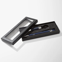 Stylo et lampe de poche avec gravure personnalisée dans un coffret avec fenêtre