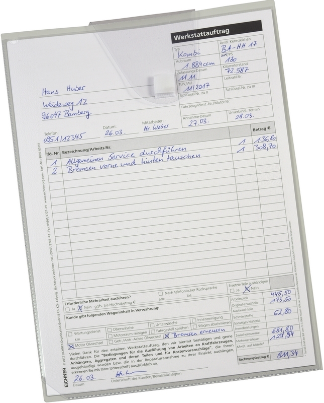 Documentbeschermer Light, met sleutelvak