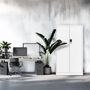 Armoire métallique avec serrure à code - Blanc