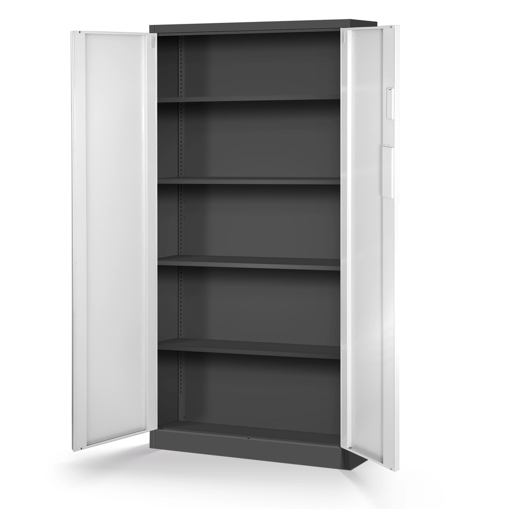 Armoire métallique avec serrure à code - Anthracite et blanc