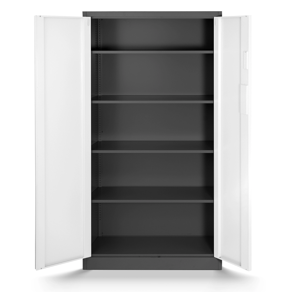 Armoire métallique avec serrure à code - Anthracite et blanc