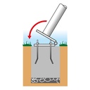 Platine basculante articulée pour mât polyester