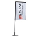 Beach flag 135 x 85 cm avec marquage personnalisé
