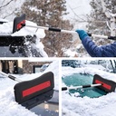 Balai à neige et grattoir à glace avec manche en 3 parties