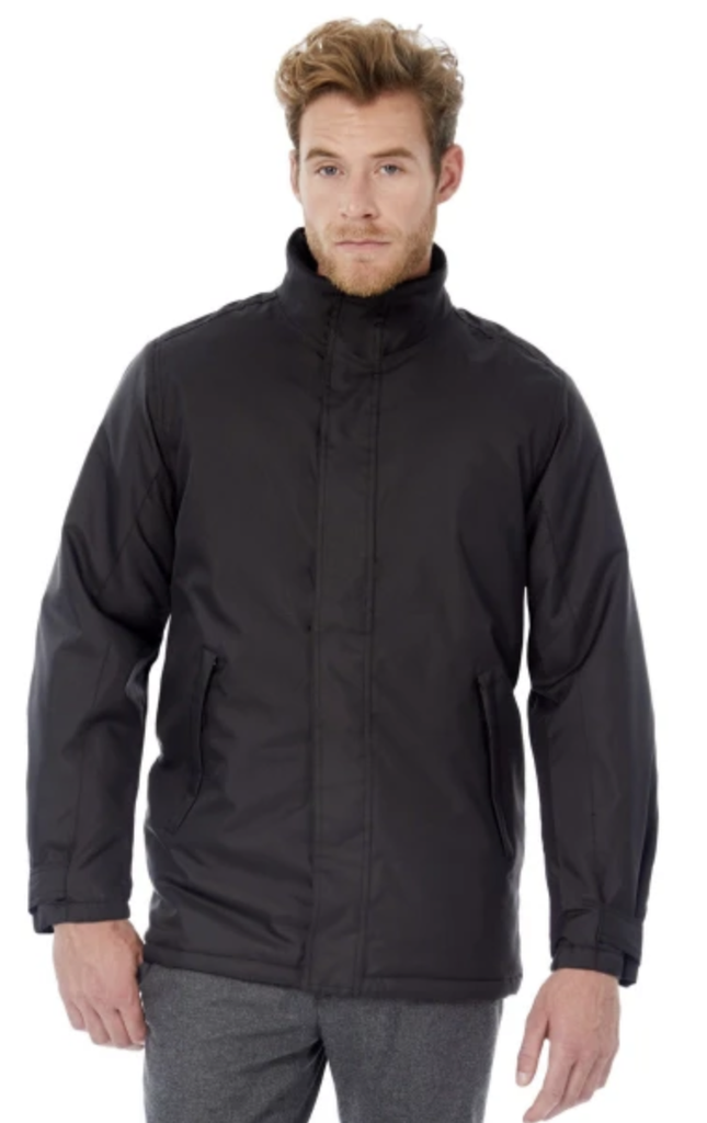 Veste imperméable homme avec doublure matelassée en polyester