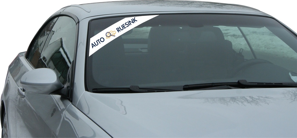 Sticker trapezium met opdruk - 554 x 115 mm