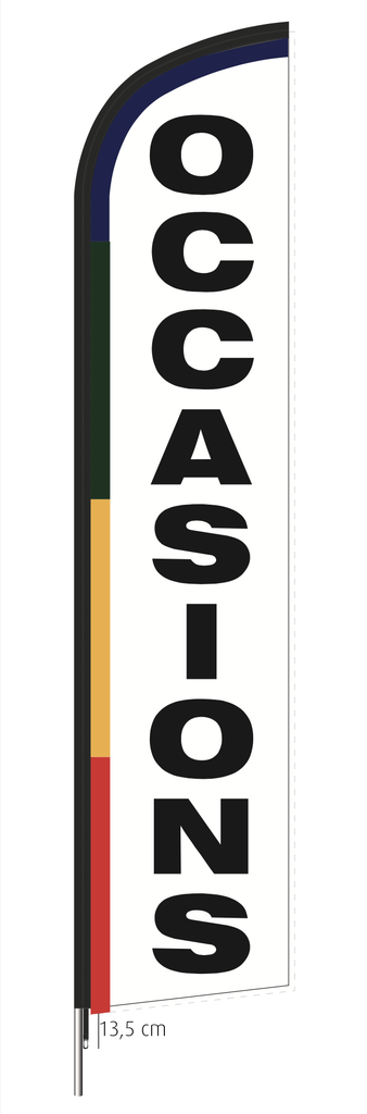 Beach flag 330 x 70 cm - "Occasions Colorline"