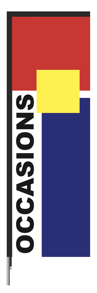 Beach flag 250 x 85 cm - "Occasions Squadra"