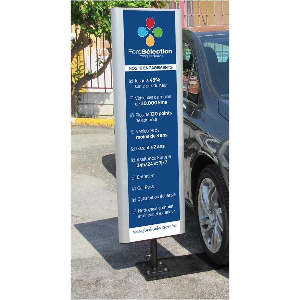Info totem set met mast
