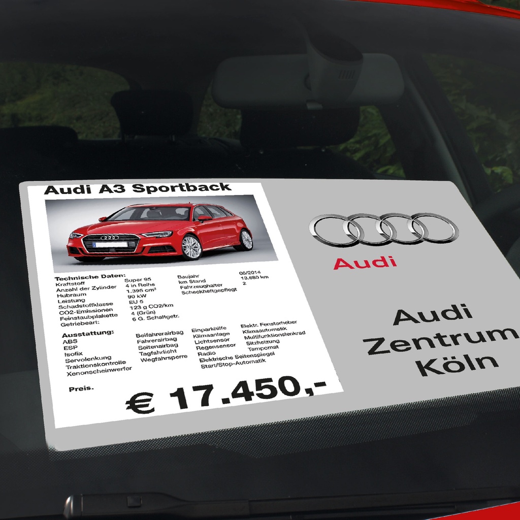 Pochette en aluminium avec marquage personnalisé pour fiche de prix A4