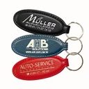 Porte-clés en cuir avec marquage en relief