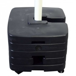 Mastvoet op wieltjesplateau voor mobiele cilindrische polyester mast (Ø60mm)