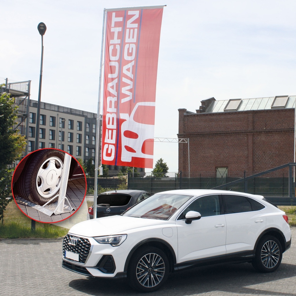 5m gegalvaniseerde stalen masten met 120 of 150 cm zwenkarm