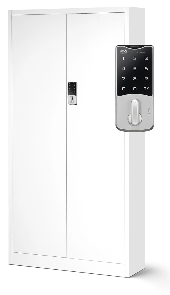 Armoire en acier verrouillable à combinaison (900 x 1850 x 400 mm) - Blanc