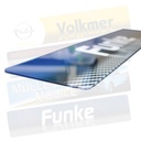 Nummerplaten in acryl met opdruk