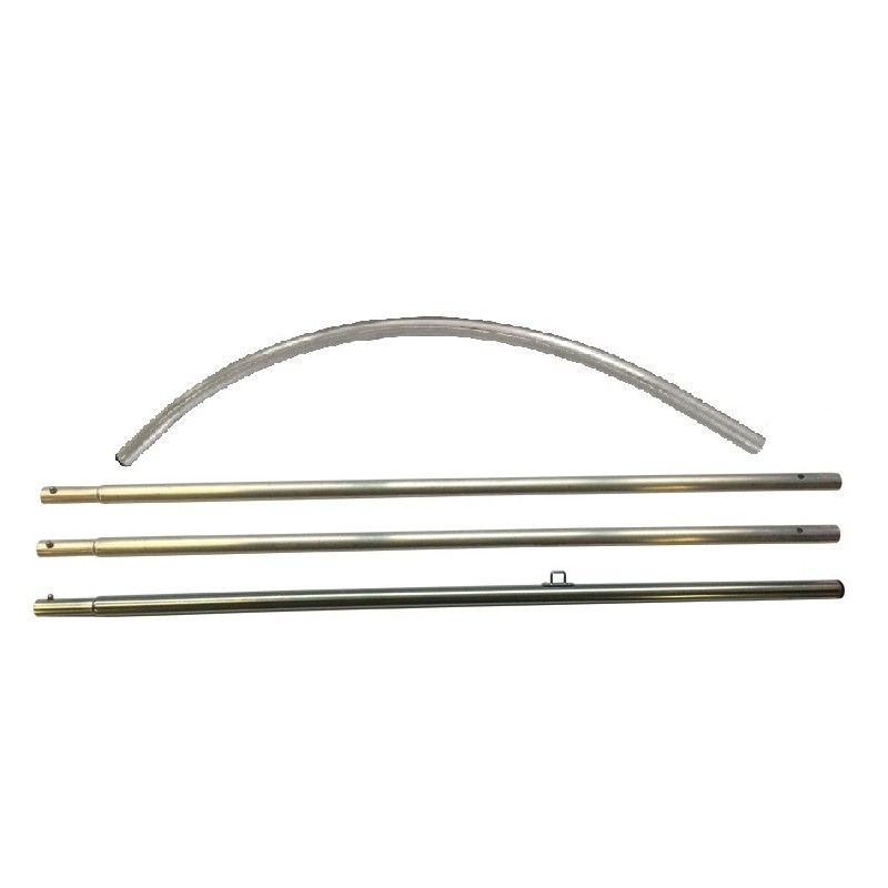 Mobiele mast voor beachvlag 330 x 70 cm met aluminium boom