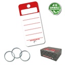 Navulpak White sleutellabels x 100 stuks