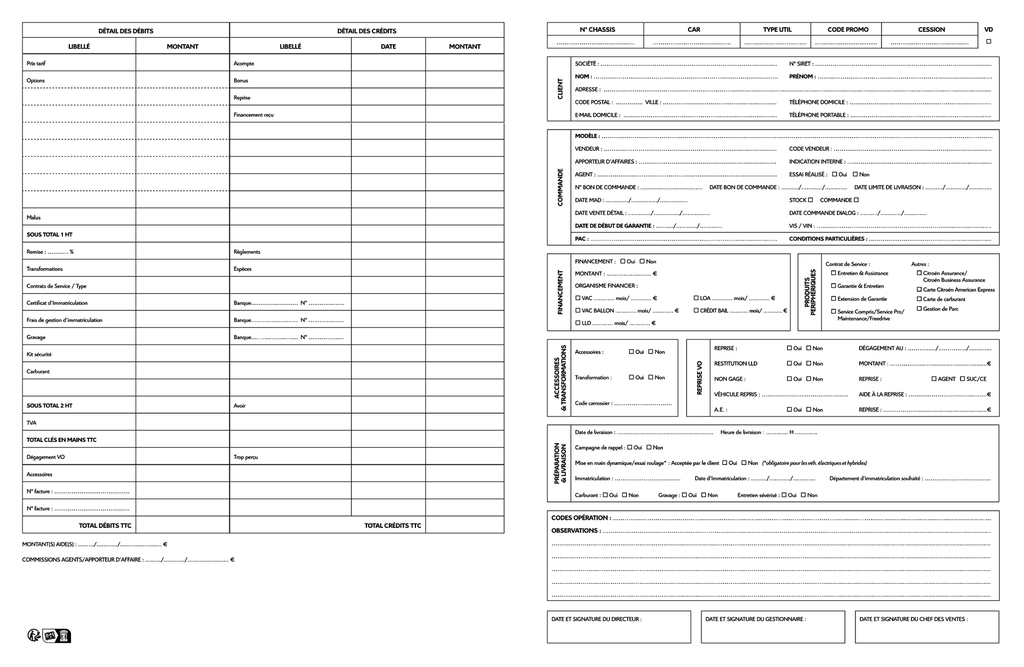VO / VN mappen (France) x50
