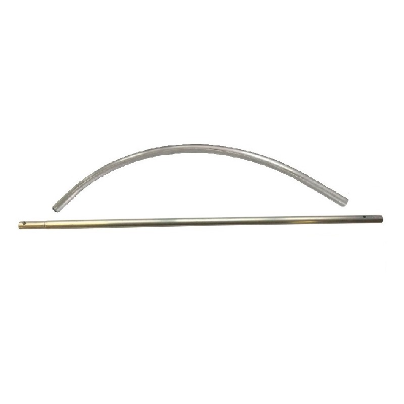 Section courbée en aluminium pour mât mobile pour beach flag 330 x 70 cm