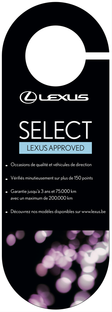 Cravates de rétroviseur avec impression personnalisée - 70 x 200 mm