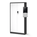 Armoire métallique avec serrure à code - Anthracite et blanc
