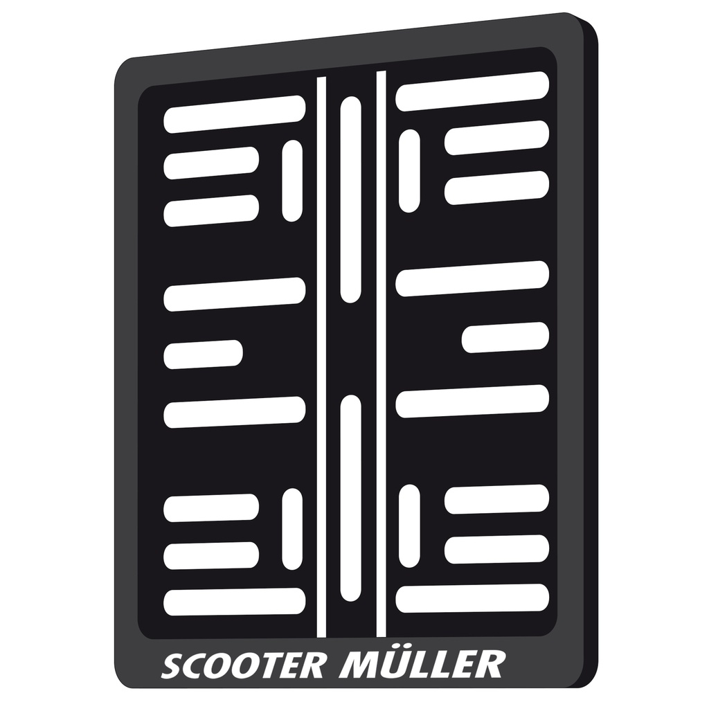 Supports de plaque d’immatriculation pour motos avec marquage personnalisé – 180 x 200 mm (100 pièces)