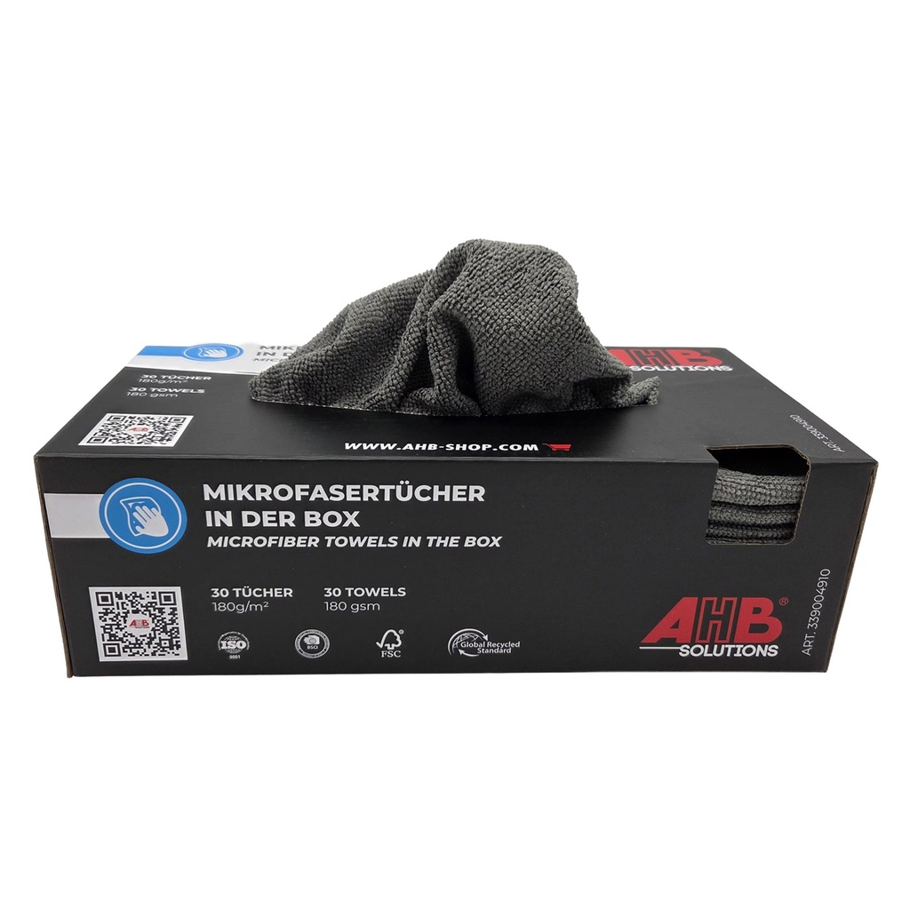 Doos met 30 microvezeldoeken, 30 x 30 cm