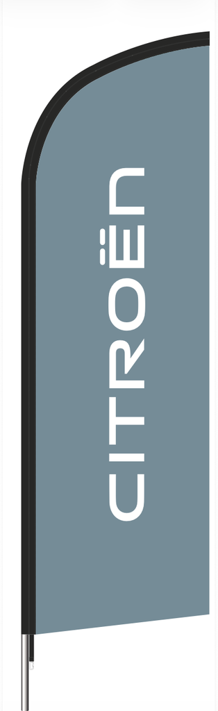 Beach flag 230 x 70 cm - Citroën fond gris
