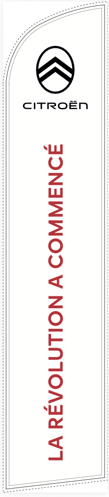 Beach flag 330 x 70 cm - La révolution a commencé