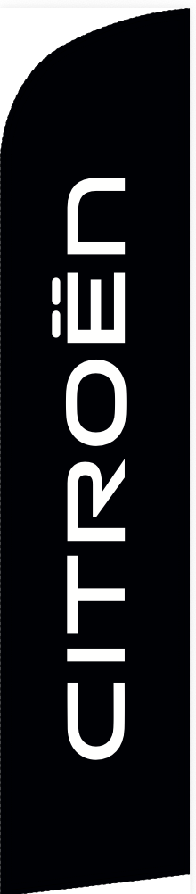 Beach flag 330 x 70 cm - Citroën fond noir