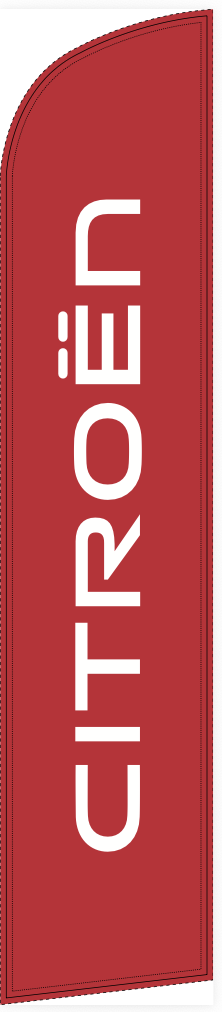 Beach flag 330 x 70 cm - Citroën fond rouge