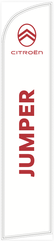 Beach flag 330 x 70 cm - Citroën Jumper