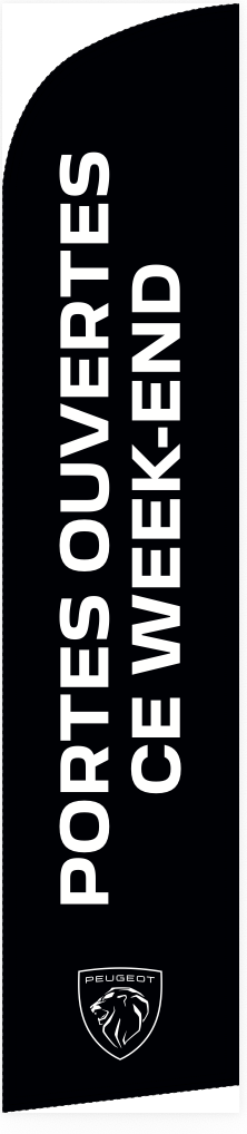 Beach flag 330 x 70 cm - Peugeot Portes ouvertes ce week-end