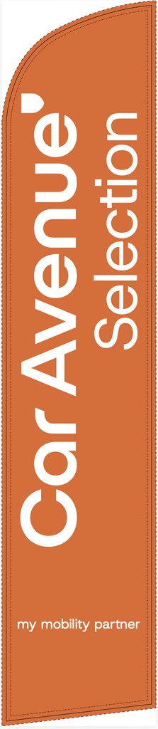 Voile 330 x 70 cm avec impression en sérigraphie - CAR Avenue Sélection Orange Ignition